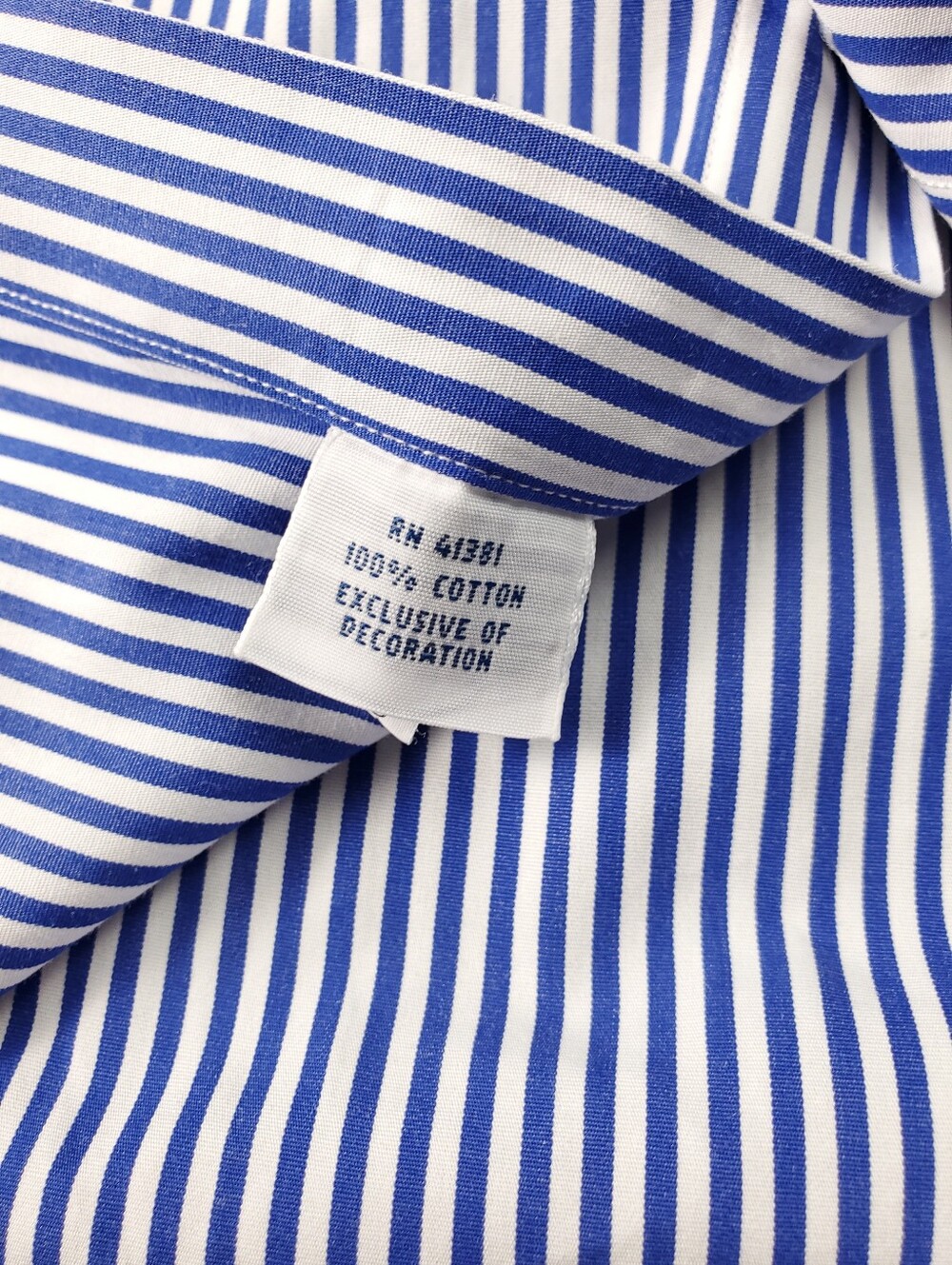 Ralph Lauren Striped Poplin Shirt XL Blue Button Down Preppy Business Casual - Picture 7 of 9